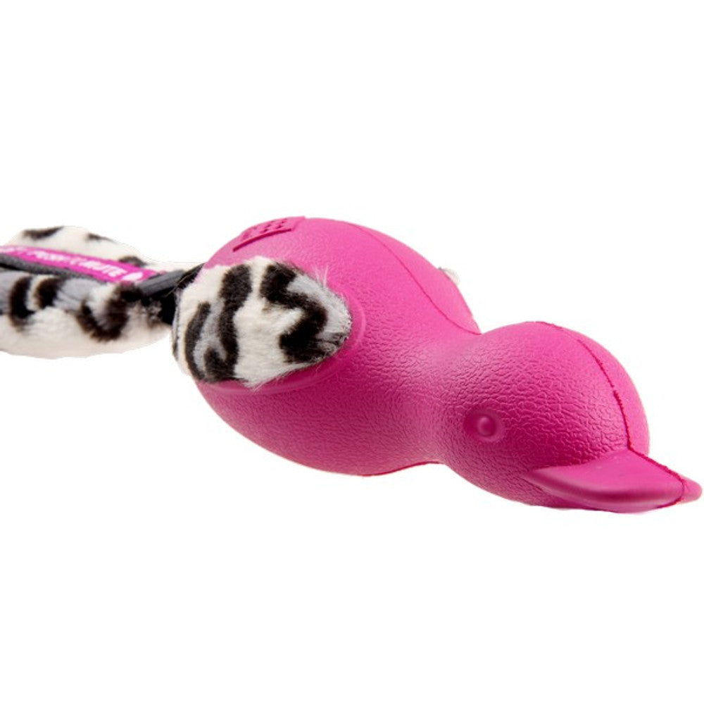GiGwi Duck Push To Mute with Plush Tail Dog Toy