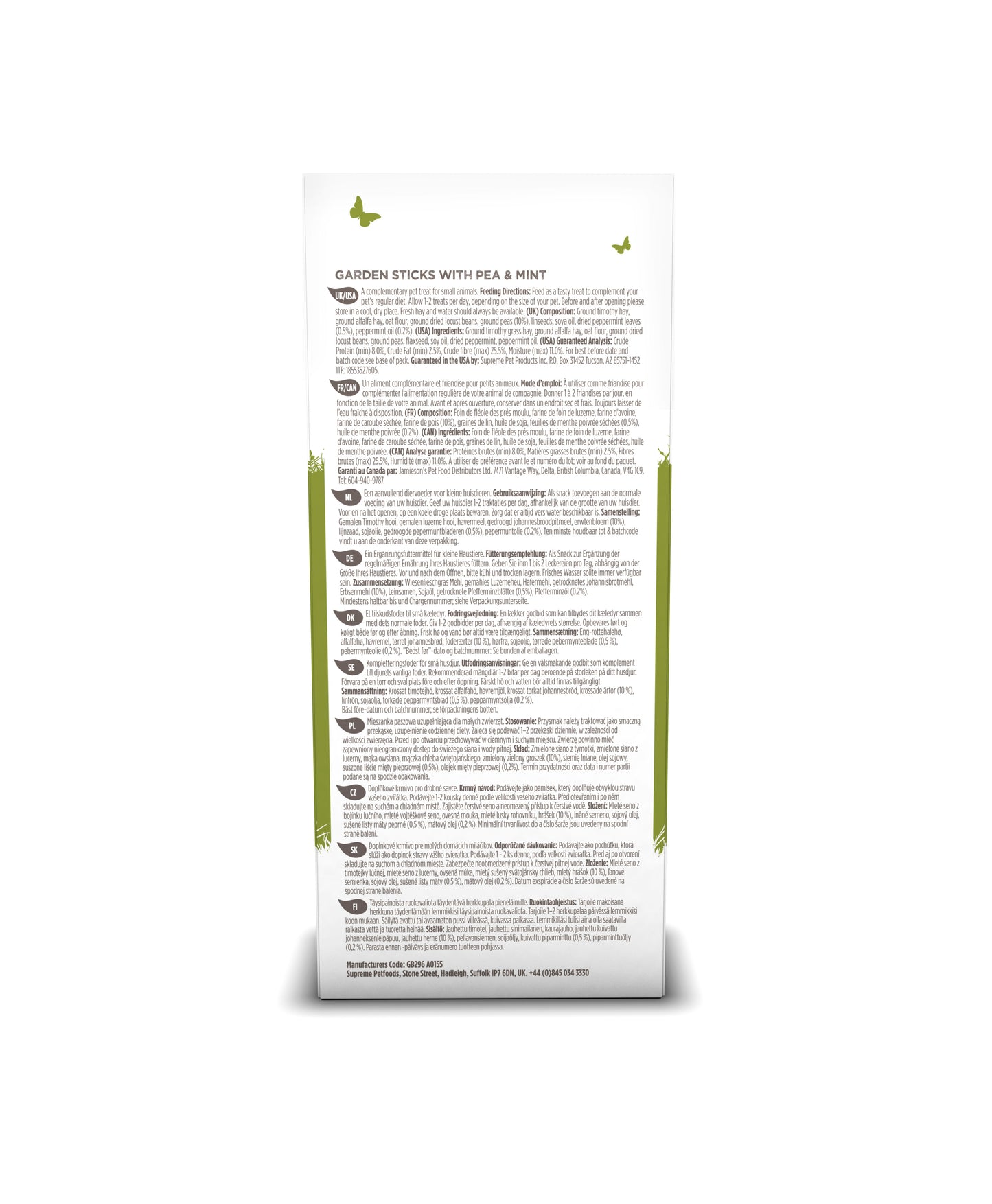 Garden Sticks with Pea & Mint 60g