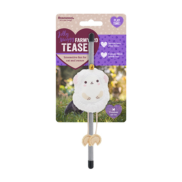 Jolly Moggy Farmyard Teaser Cat Toy Assorted Designs