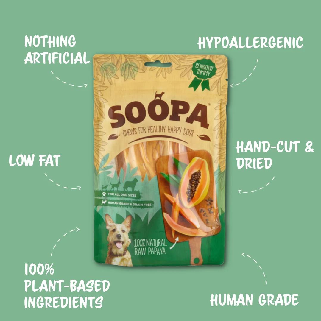 Papaya Chews Natural Dog Treats 100g