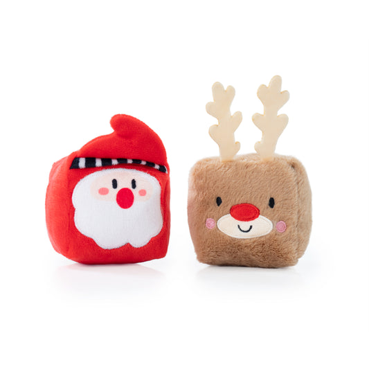 Rosewood Cupid & Comet Plush Christmas Cubes Gift Set Dog Toy