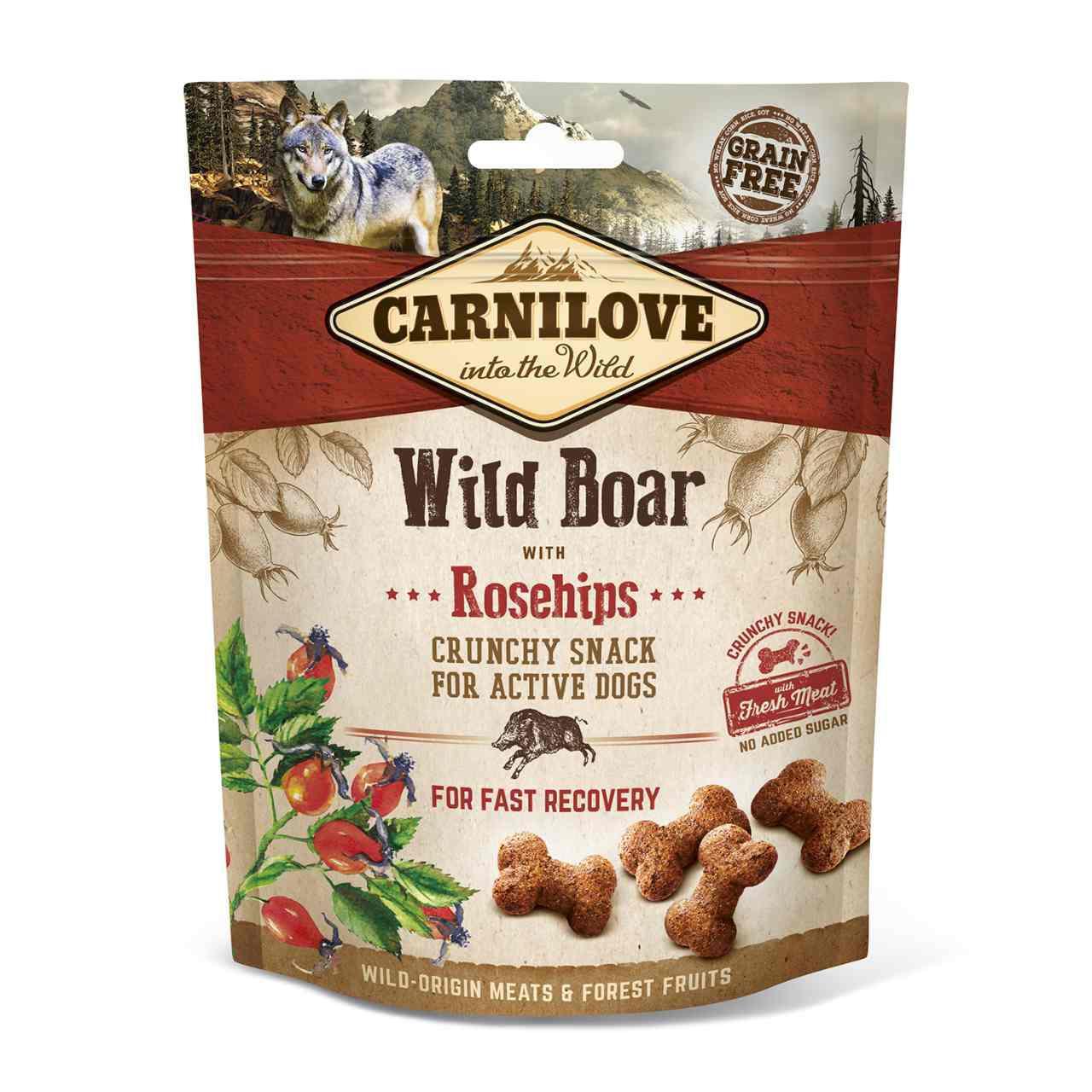 Wild Boar Crunchy Snacks - Grain & Potato Free Dog Treats 200g