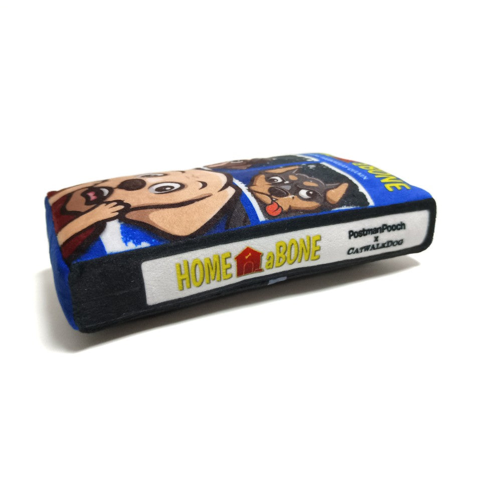 Home ABone VHS Cassette Retro Plush Dog Toy