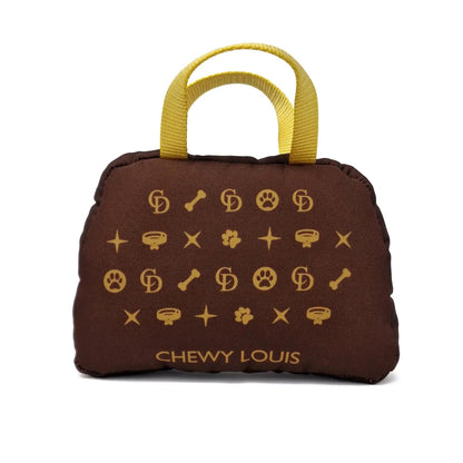 Chewy Louis Parody Handbag Tough Dog Toy