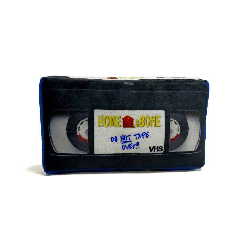 Home ABone VHS Cassette Retro Plush Dog Toy
