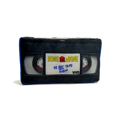 Home ABone VHS Cassette Retro Plush Dog Toy
