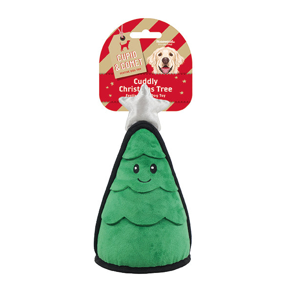 Cupid & Comet Cuddly Christmas Tree Plush Dog Toy