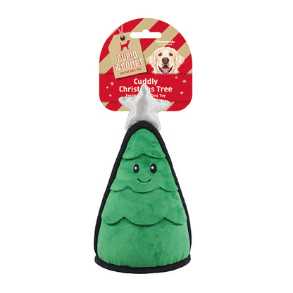 Cupid & Comet Cuddly Christmas Tree Plush Dog Toy