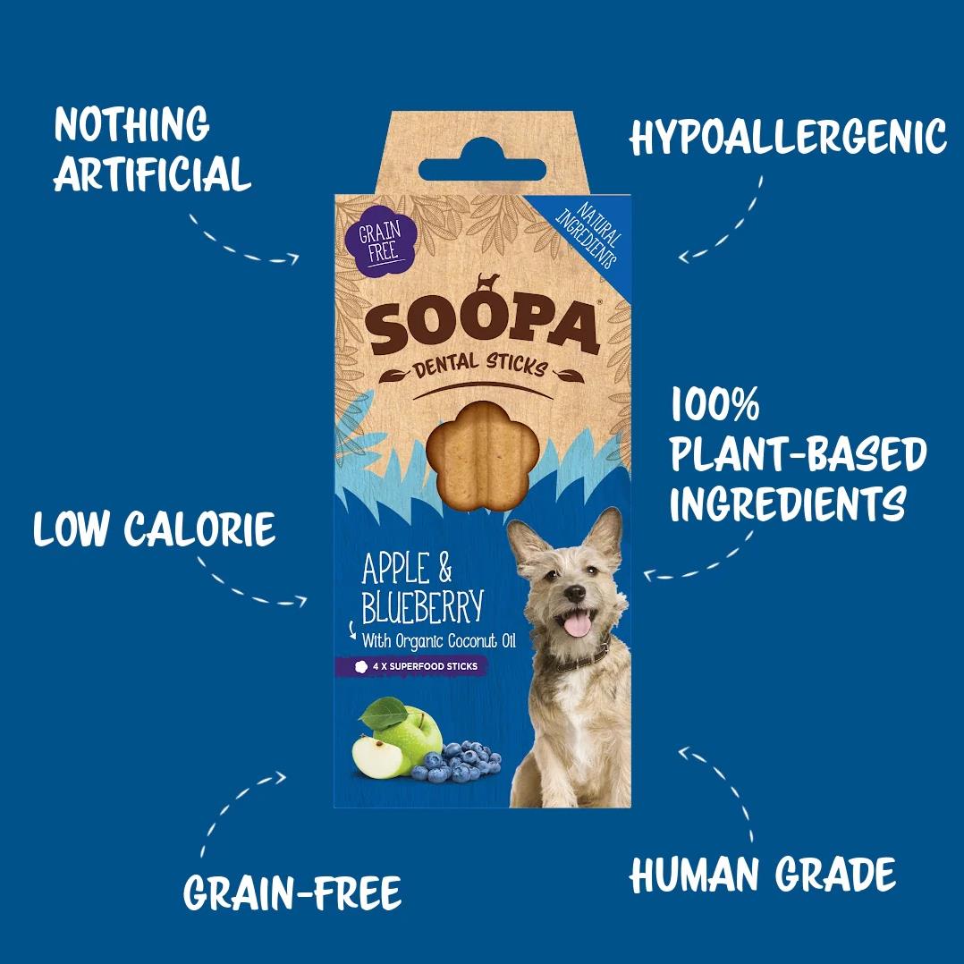 Apple & Blueberry Dental Sticks 100g